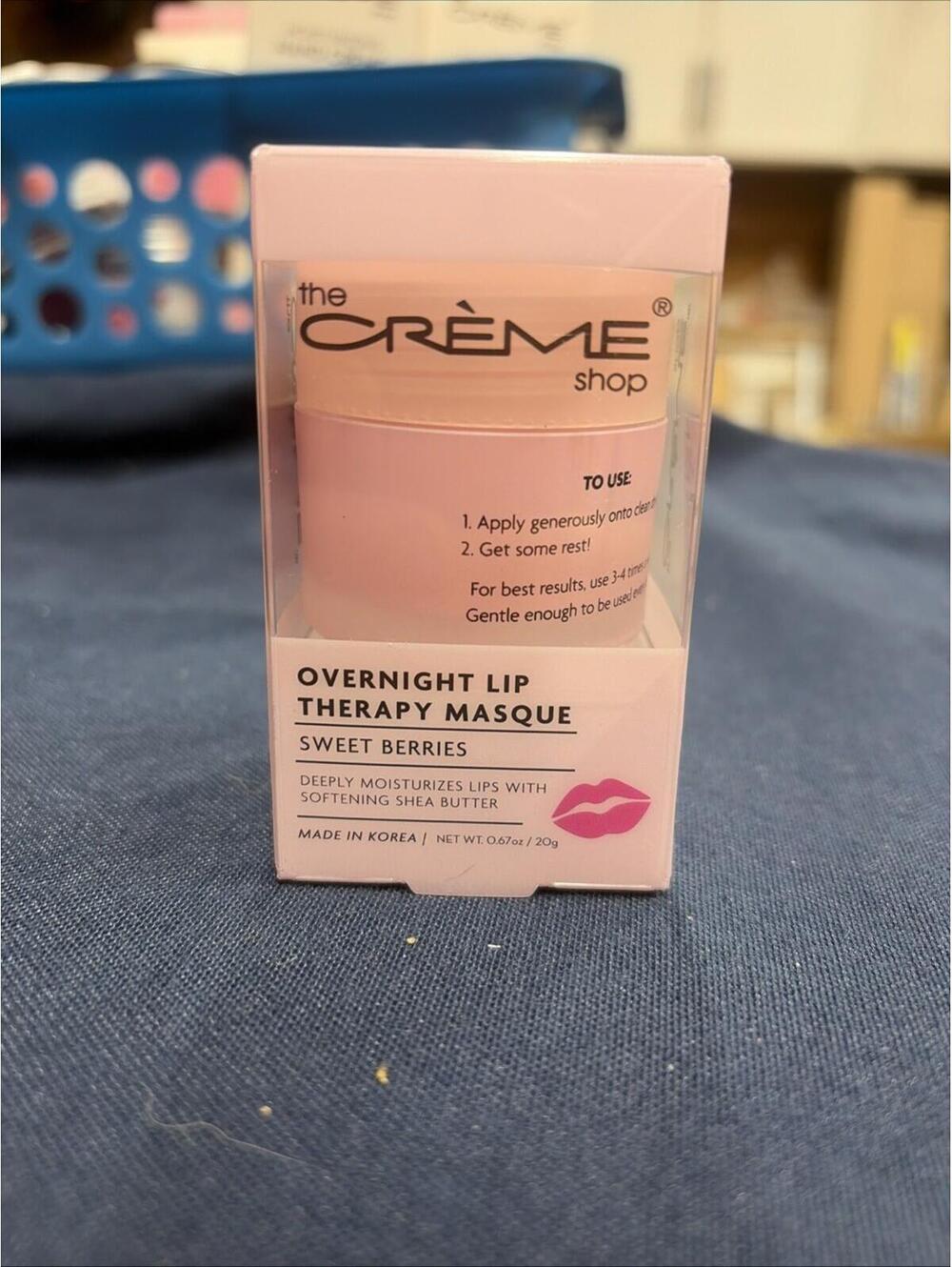 BRAND The Crème Shop Overnight Lip Therapy Masque Sweet Berries 0.67 oz NEW